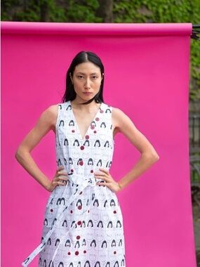 Rachel Antonoff Charlotte Button Down Dress in Dressler Print